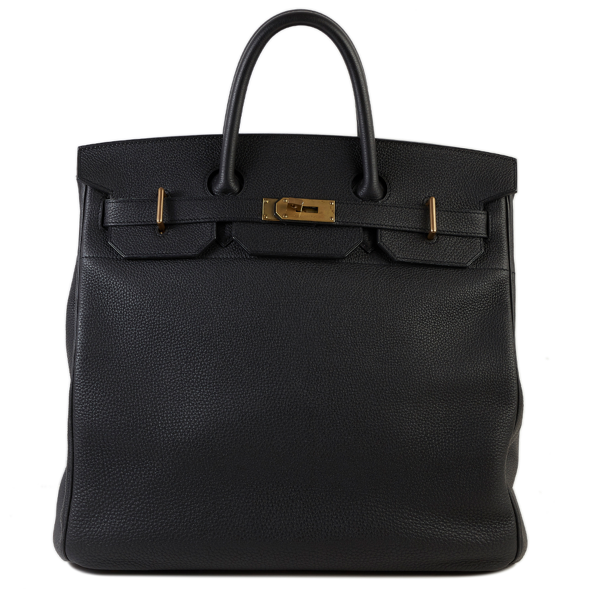 HERMÈS Haut à Courroies HAC 40 travel bag in Black Togo leather