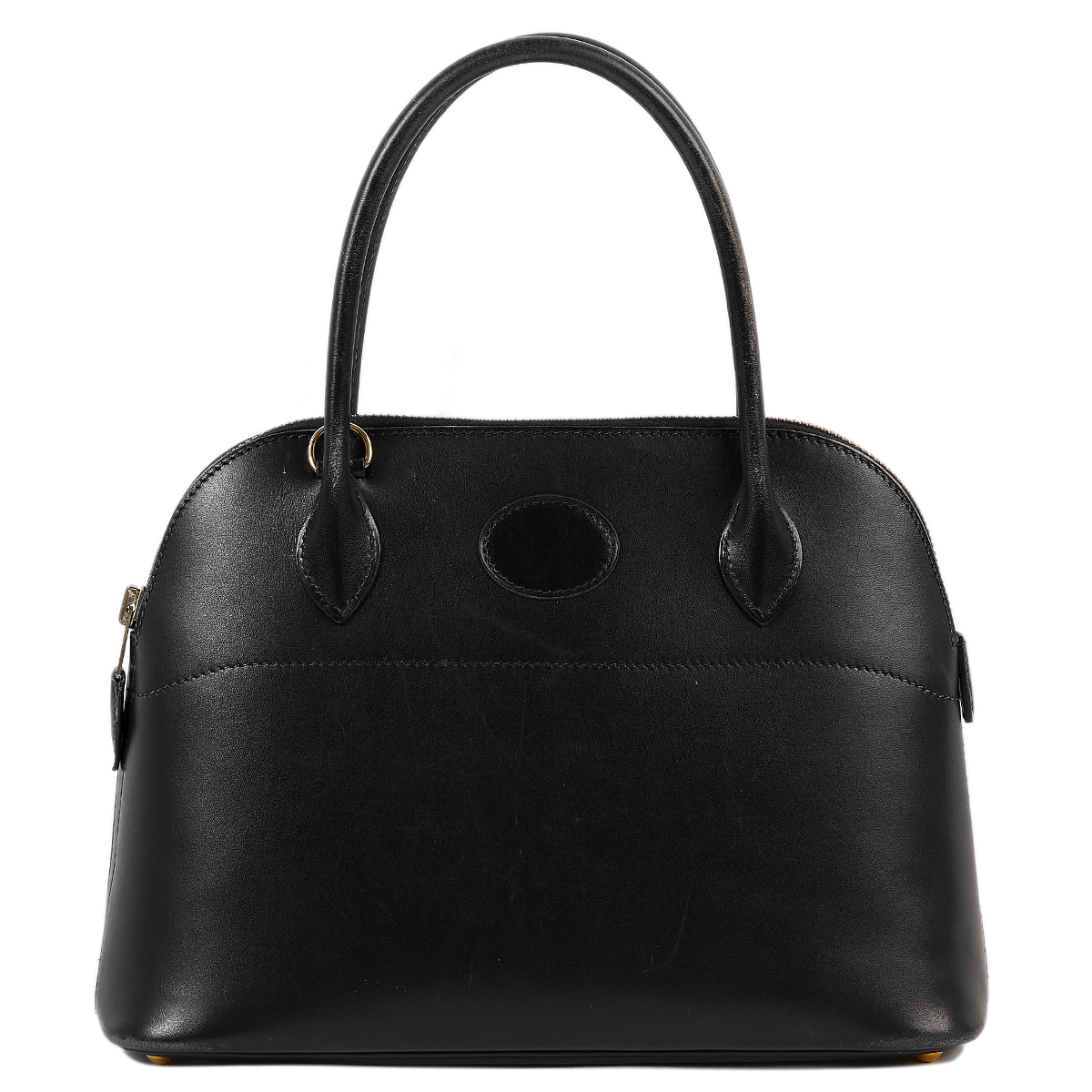 HERMÈS Bolide 27 handbag in Black Chamonix leather with Gold