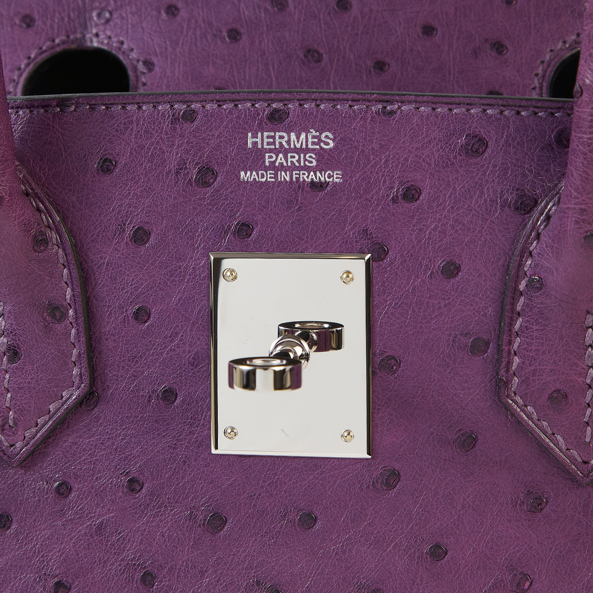 Hermès Birkin 30cm Ostrich 5C Violine Palladium Hardware – SukiLux