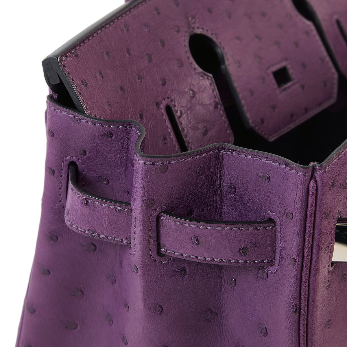 HERMÈS HSS Special Order Ostrich Birkin 25 handbag in Iris and Rose Purple  with Brushed Palladium hardware-Ginza Xiaoma – Authentic Hermès Boutique