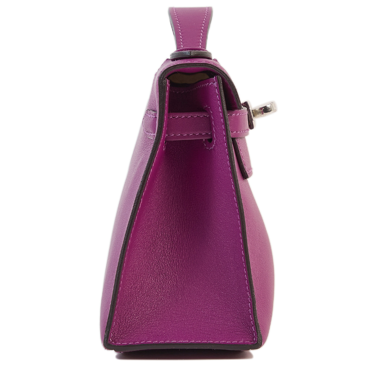 Sold at Auction: Hermes Kelly Handbag Anemone Swift with Palladium Hardware 25  Purple