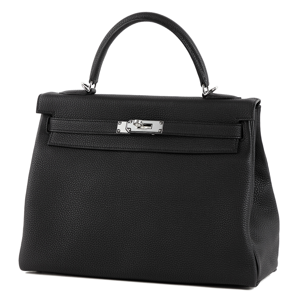 HERMÈS Kelly 32 Retourne handbag in Black Togo leather with Palladium  hardware-Ginza Xiaoma – Authentic Hermès Boutique