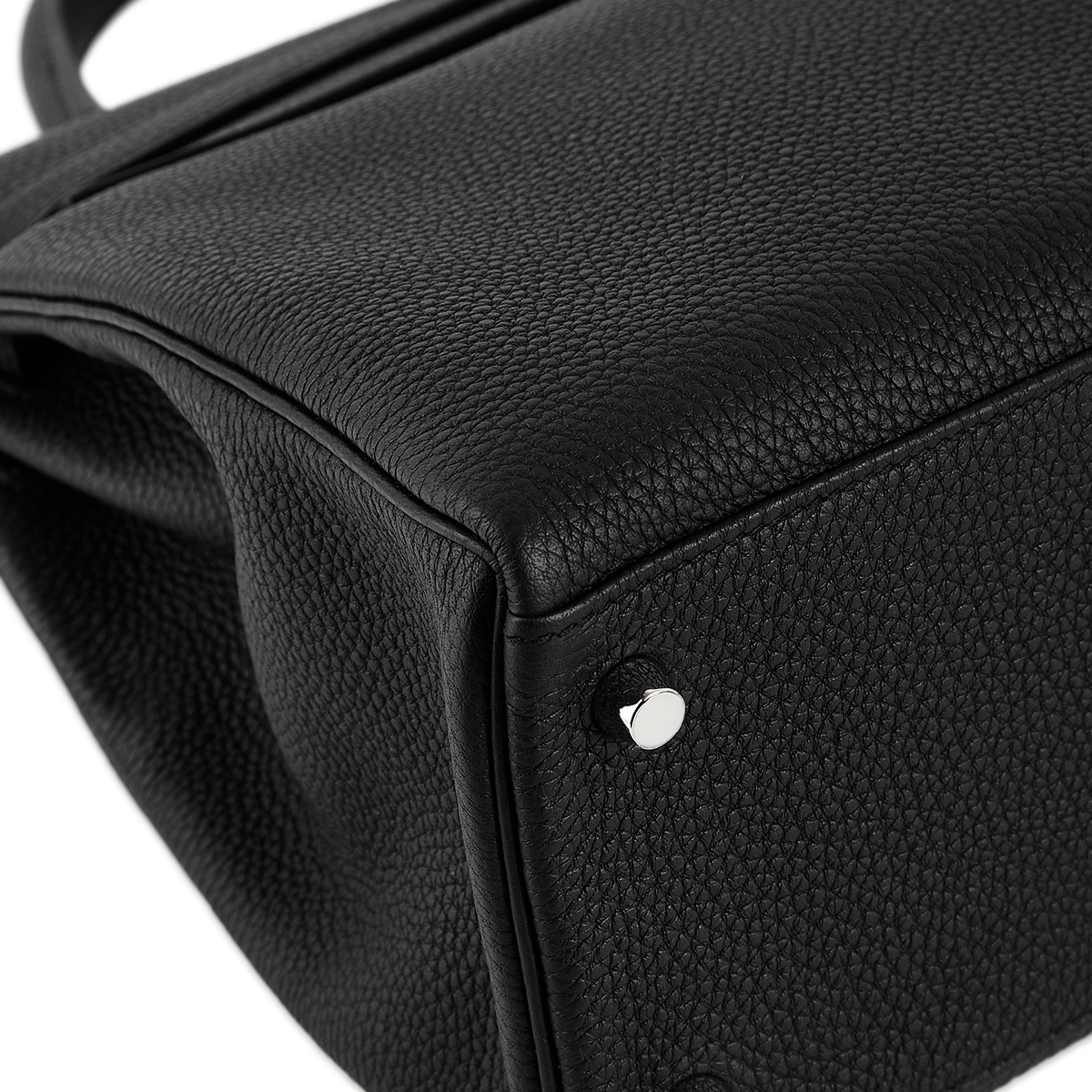 Hermes Kelly bag 32 Retourne Black Togo leather Silver hardware