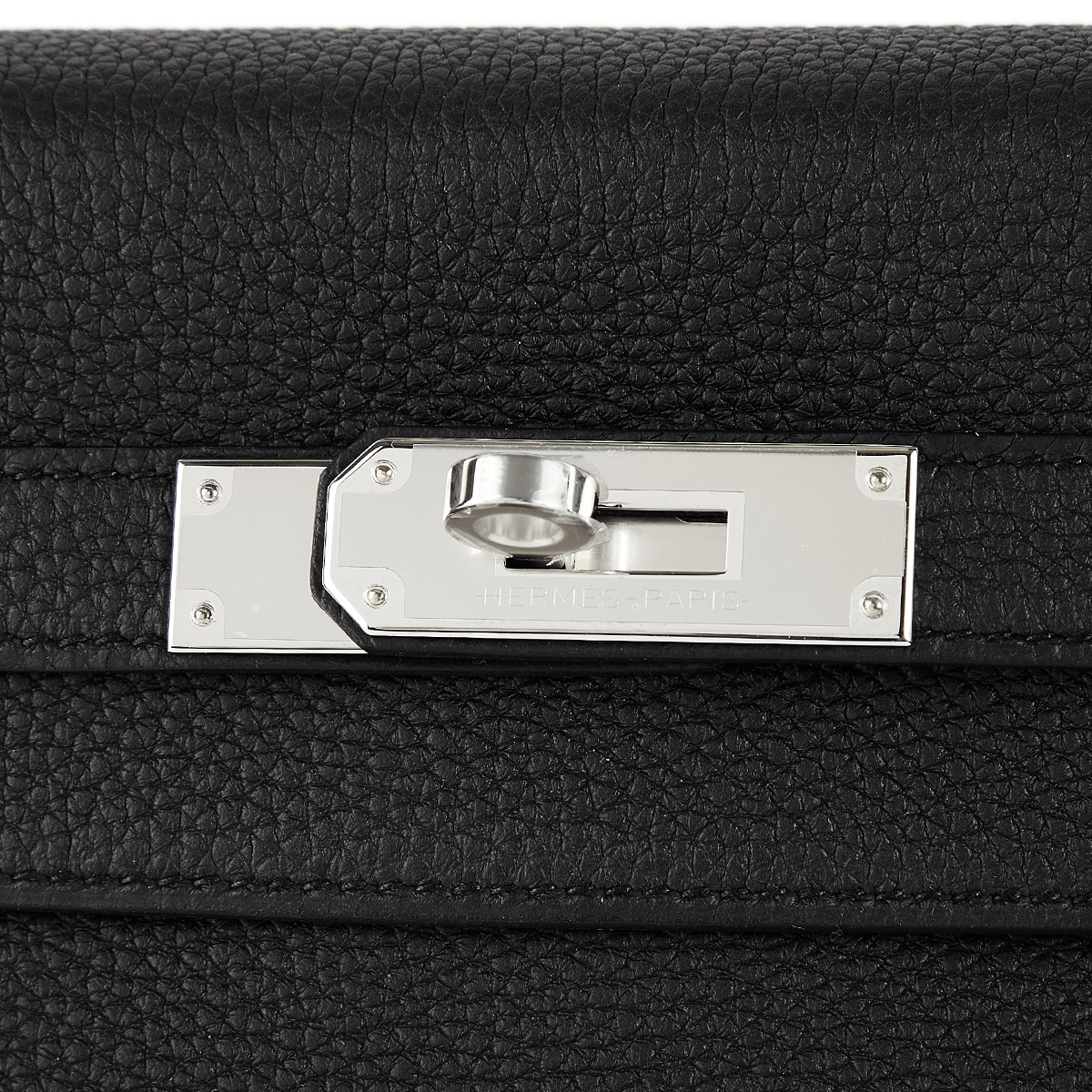 Hermes Kelly bag 32 Retourne Black Togo leather Silver hardware