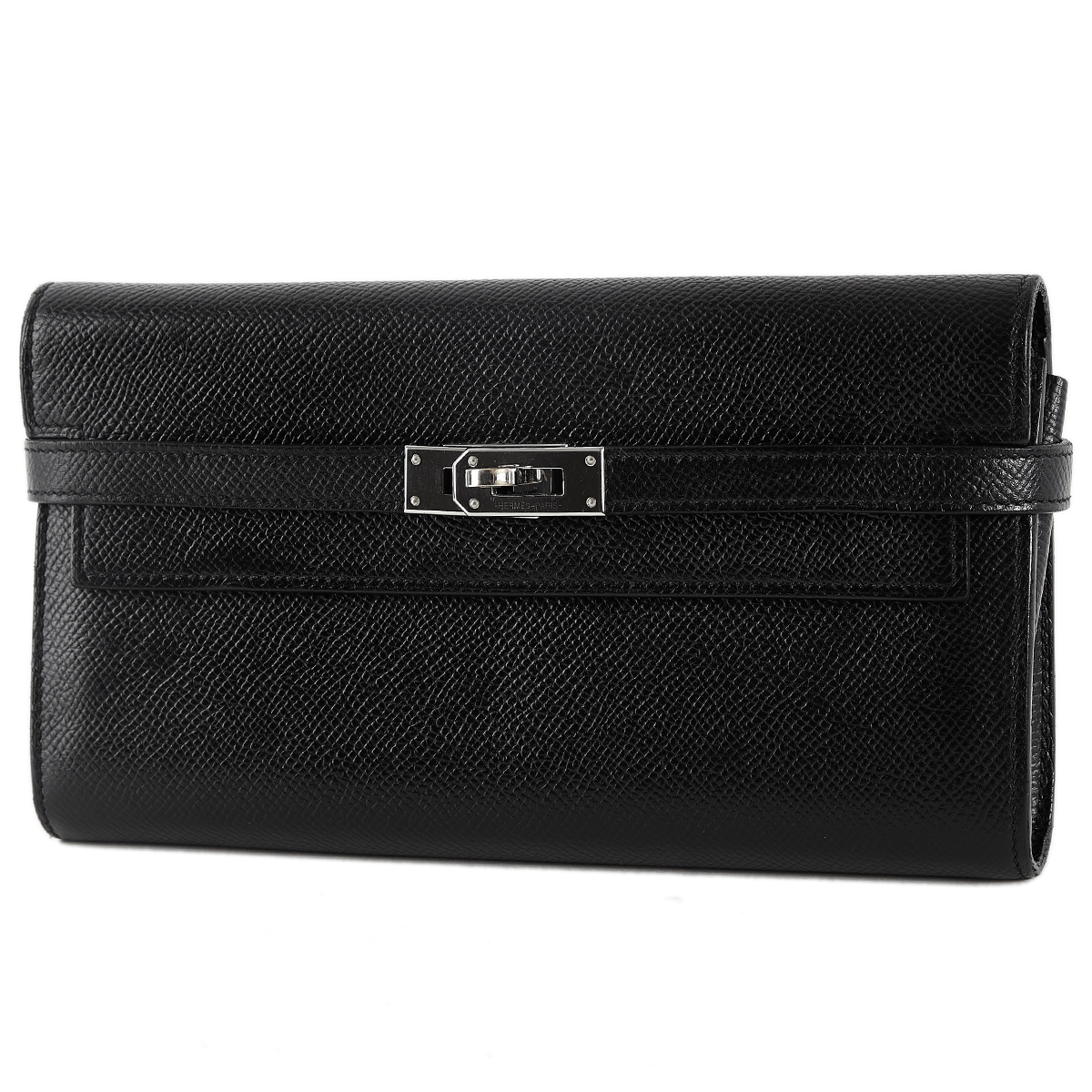Ginza Xiaoma - Kelly Pochette in Black Epsom leather with